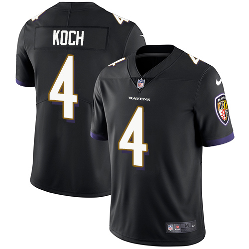 2019 Men Baltimore Ravens #4 Koch black Nike Vapor Untouchable Limited NFL Jersey->baltimore ravens->NFL Jersey